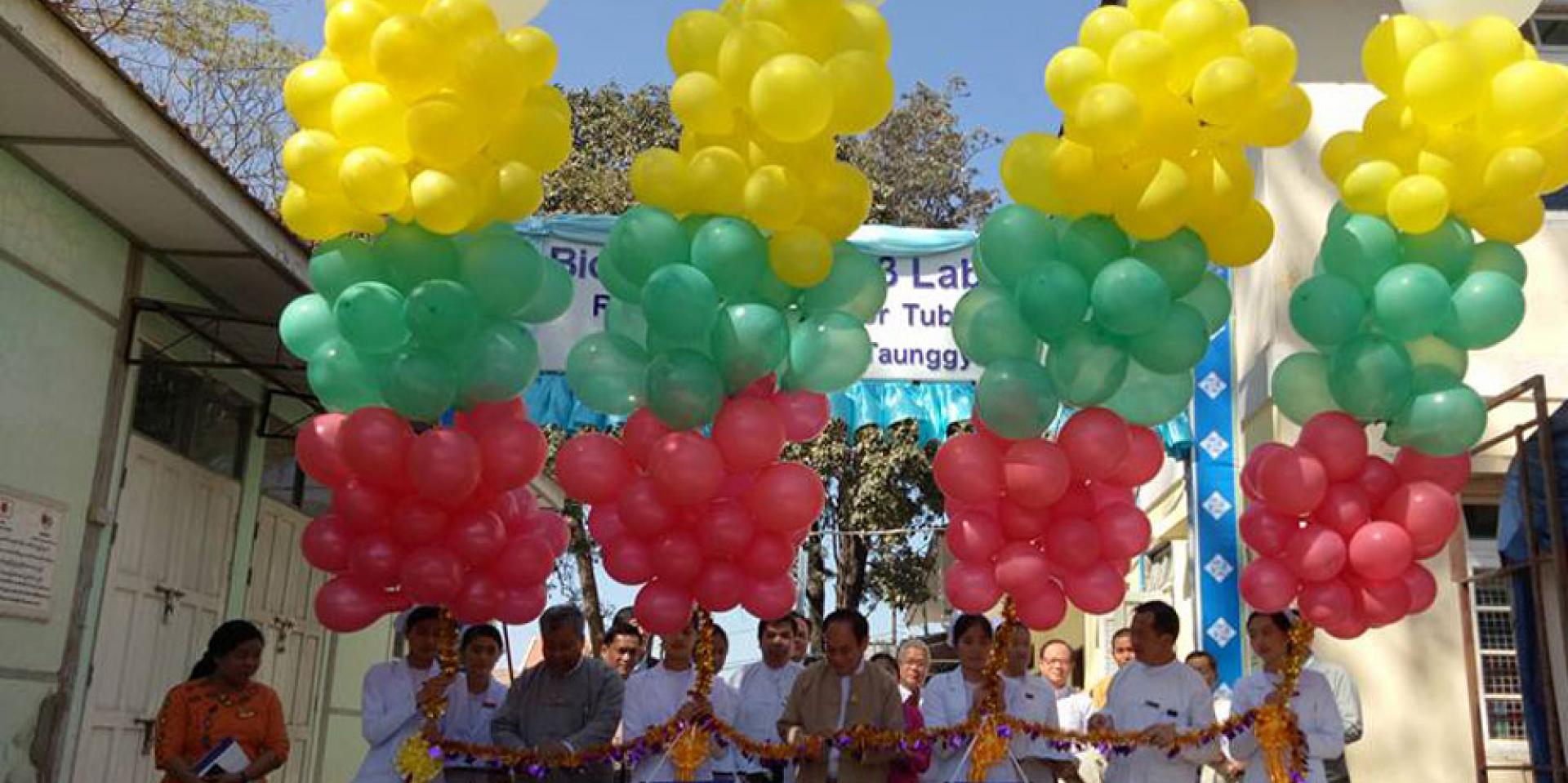 Ribbon cutting ceremony for inauguration of biosafety level-3 TB lab in Taunggyi, Shan State