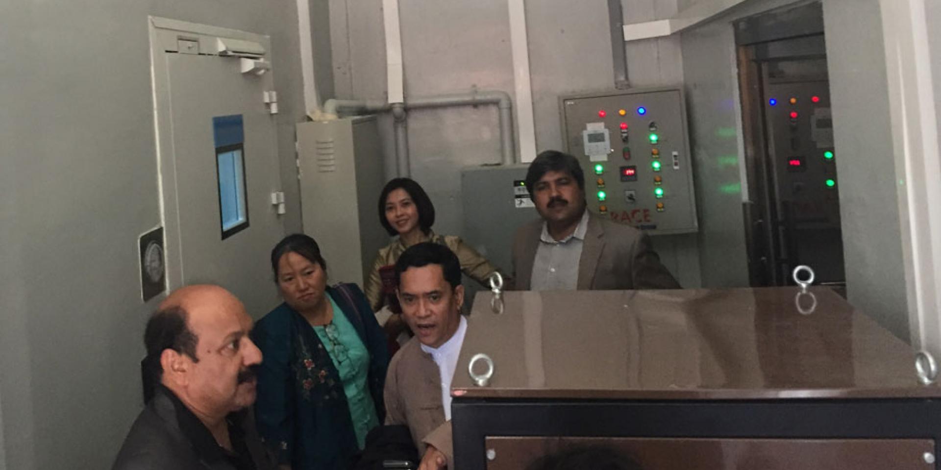 Inspection of the laboratory equipment installed in BSL-3 TB Lab, Taunggyi