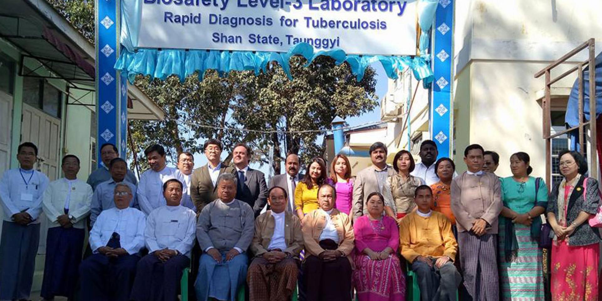 Group photo together with Union Minister for Health H.E. Dr Myint Htwe, Ministry of Health and Sports