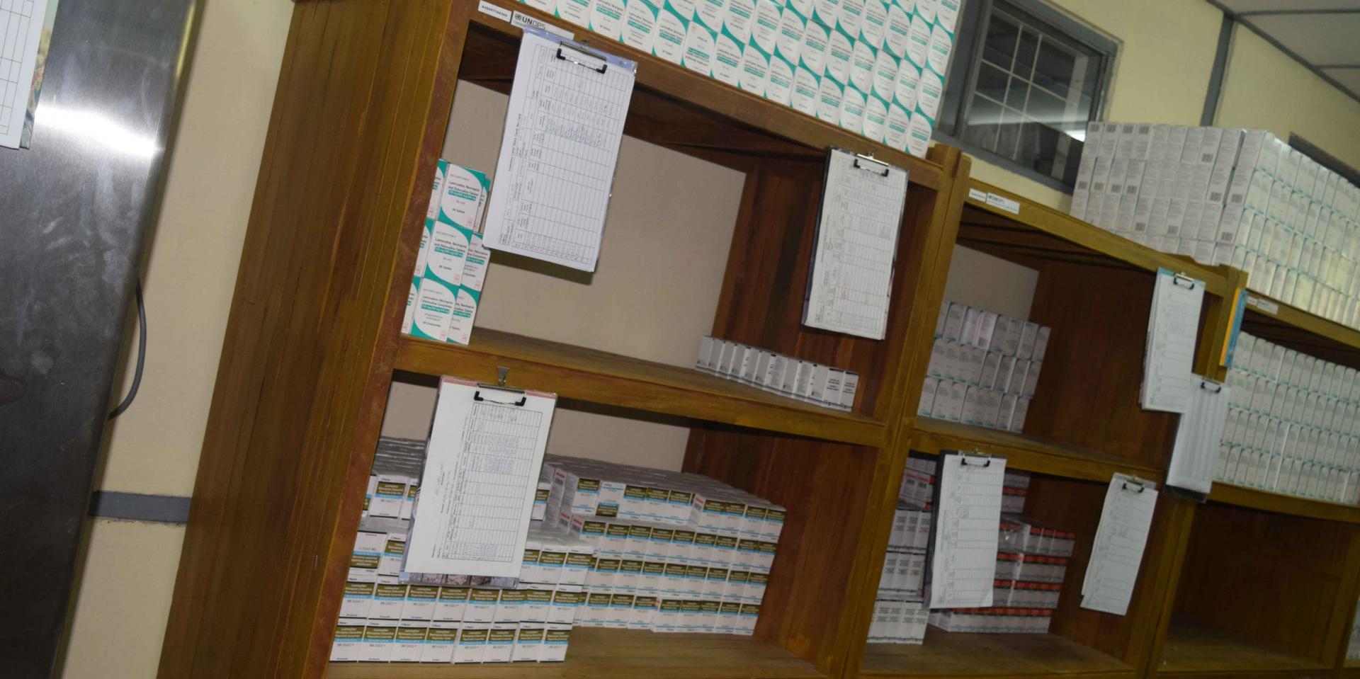 To identify drug name, dosage, form, batch number and expiry dates, stock cards and bin cards are filled correctly with up-to-date information and properly displayed at NAP drug store, Magway.