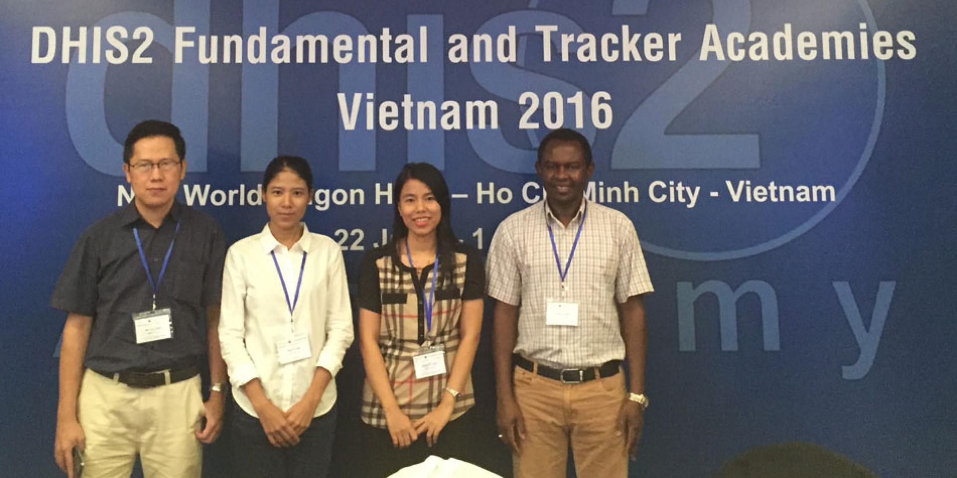 PR-UNOPS M&E team at the DHIS II Fundamentals and Tracker Academies