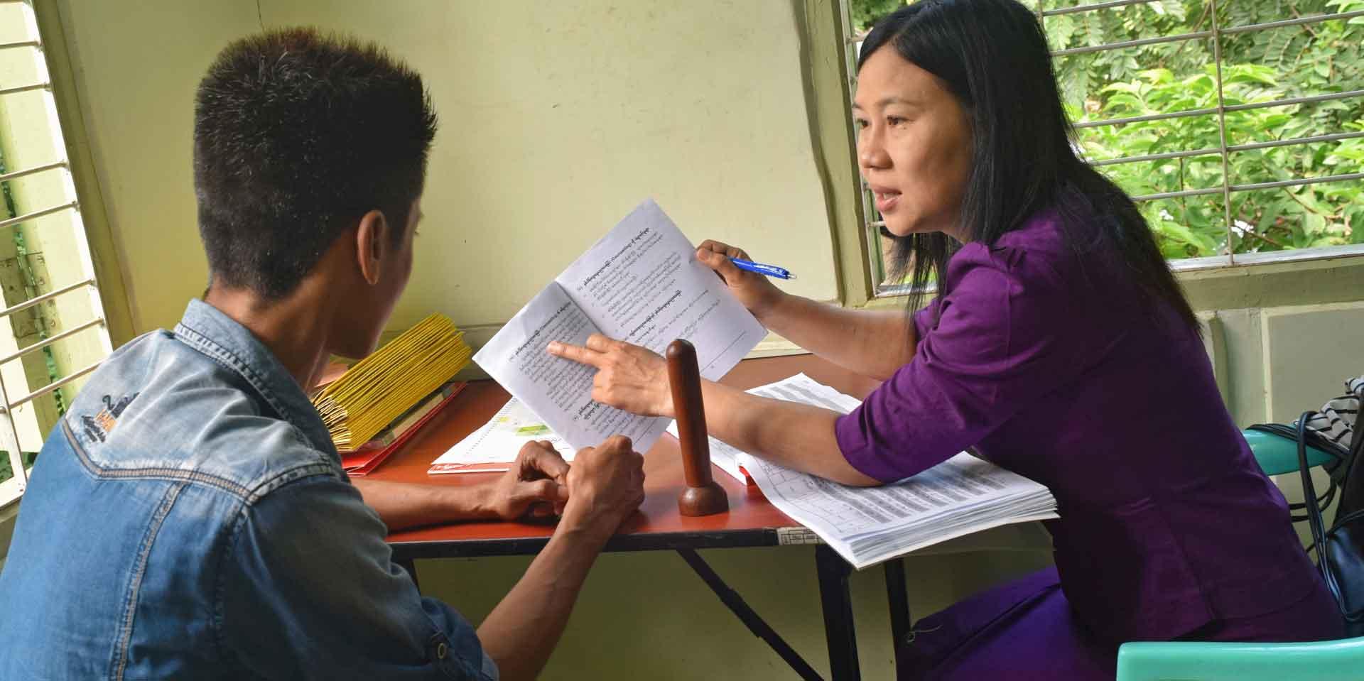 Key affected populations are becoming more involved with HIV prevention, care and support services being provided through Pyi Gyi Khin Magway Key Population Service Centre (KPSC), supported by the Global Fund. Photo: UNOPS